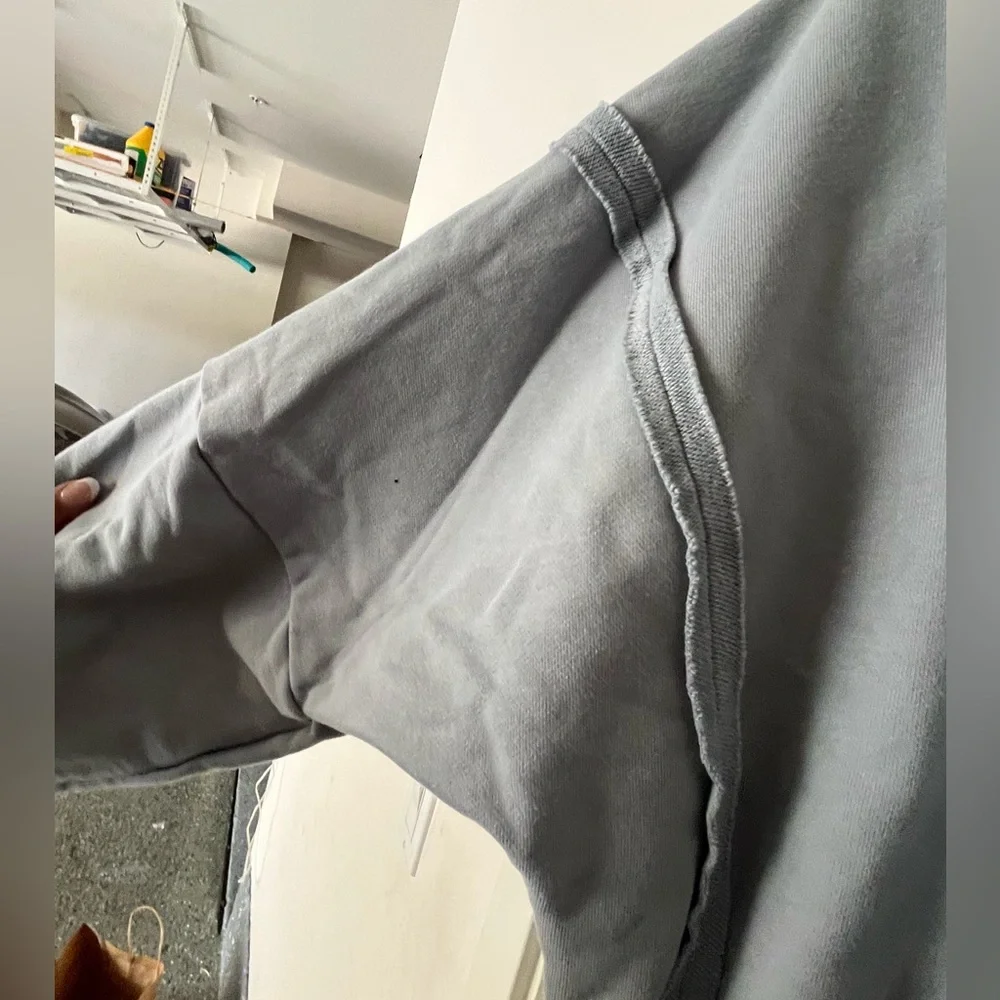 Camden Sweatshirt Beaully Oversized Crew Neck Long Sleeve Side Slit Pullover L - Picture 2 of 4